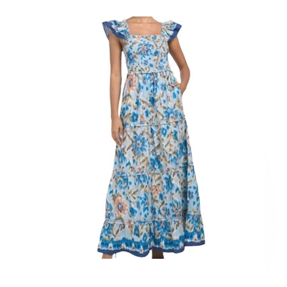 House of Harlow 1960 Dresses & Skirts - House of Harlow 1960 Blue Floral Maxi Dress